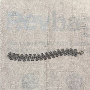 Elegant Silver Floral Bracelet